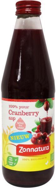 Zonnatura Cranberrysap puur bio 330ml