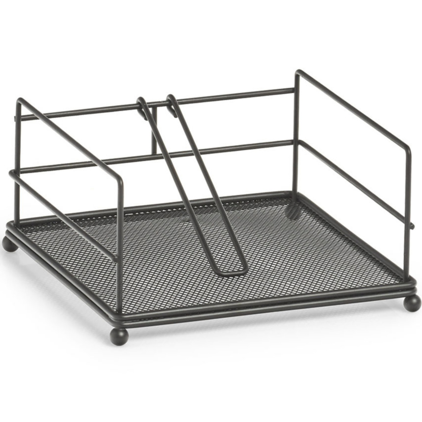 Zeller Servettenhouder - met stop - metaal - 17 cm - servethouders -
