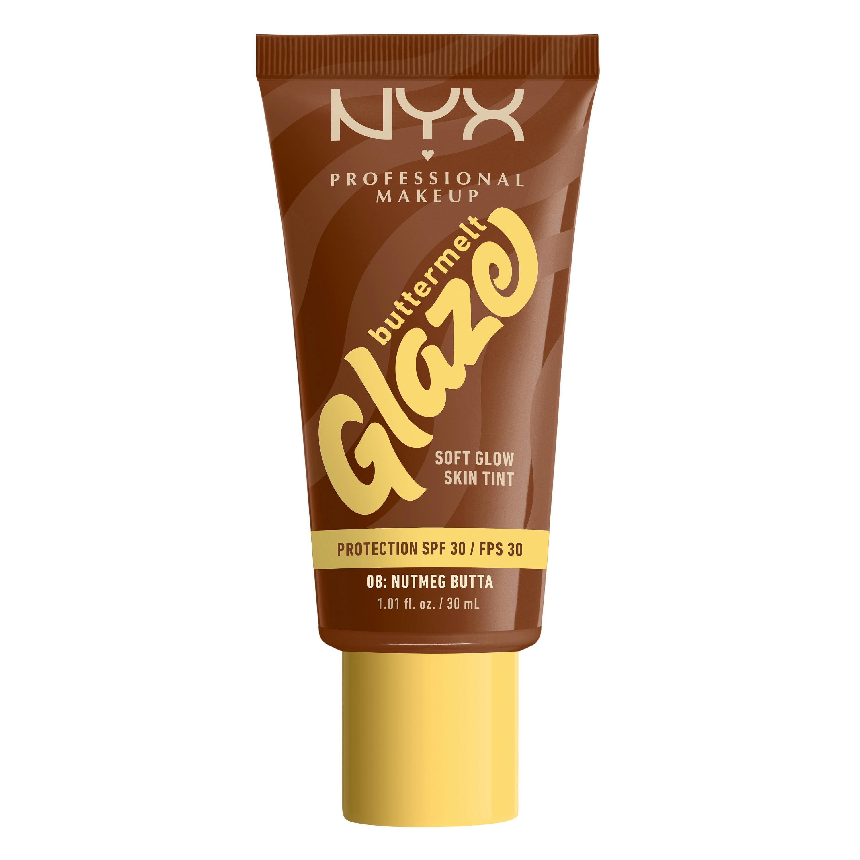 NYX Buttermelt Glaze SPF30 Foundation Nutmeg Butta 30 ml
