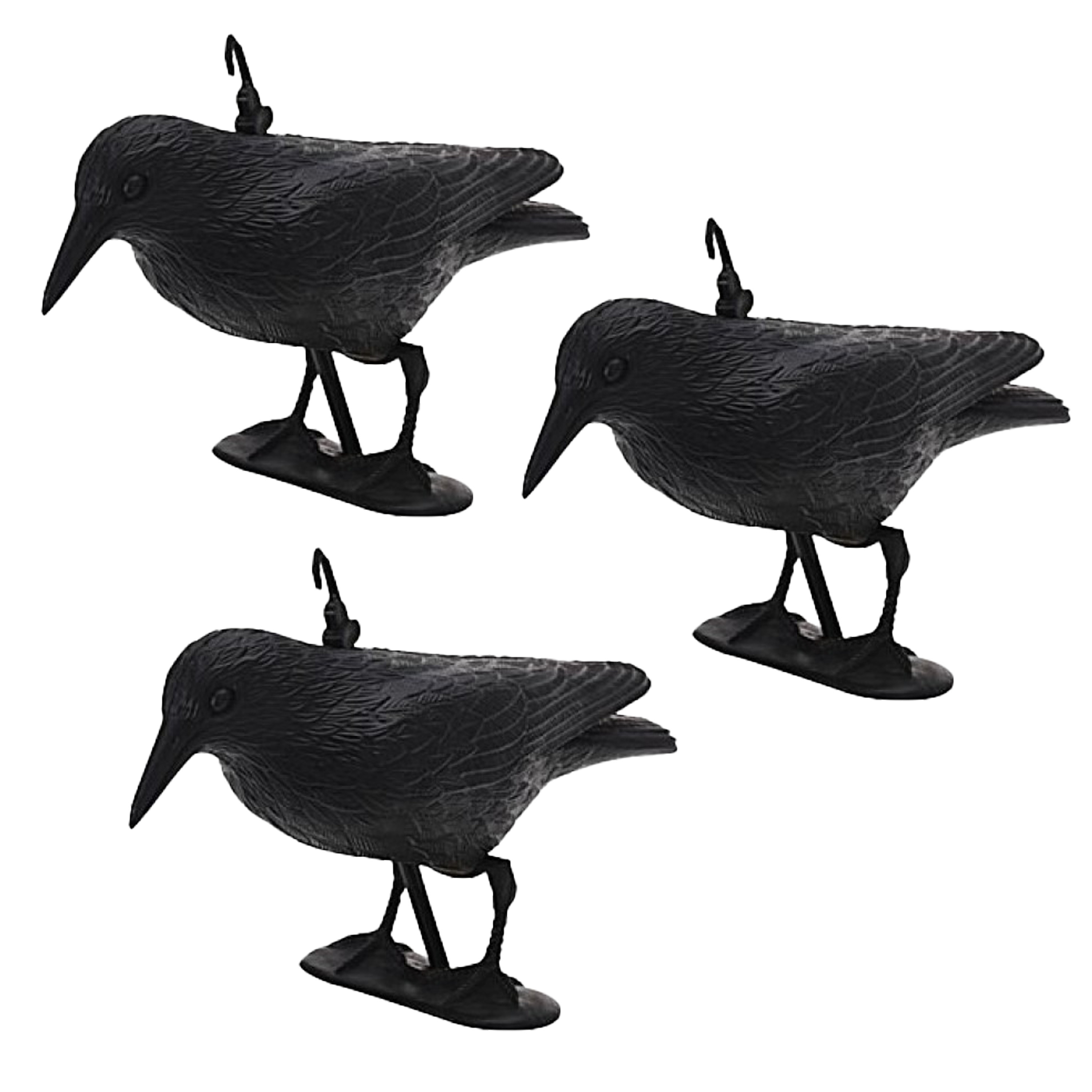 Bellatio Design Duivenverjager Kraai - 3x - 35,5 cm - vogelverschrikker -