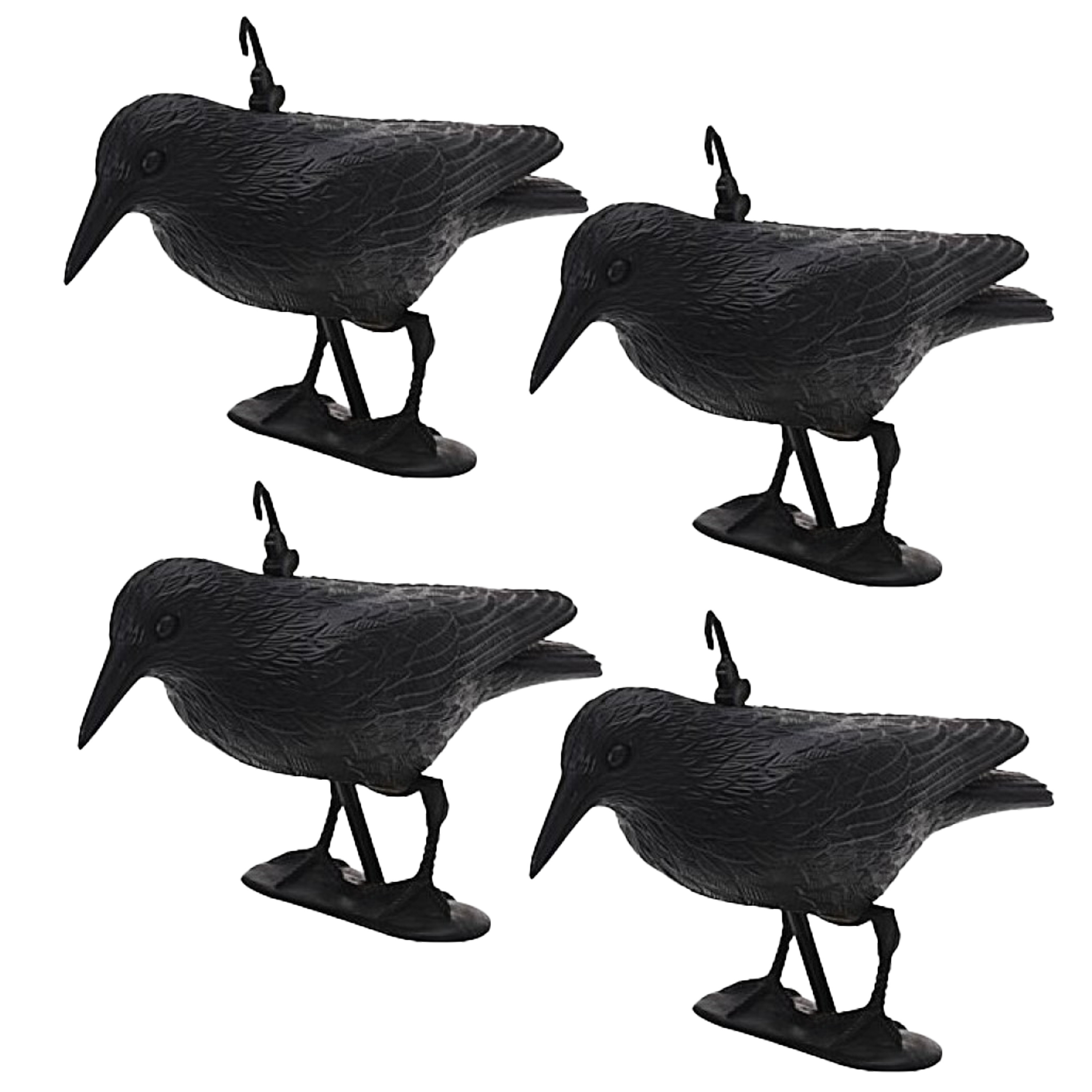 Bellatio Design Duivenverjager Kraai - 4x - 35,5 cm - vogelverschrikker -