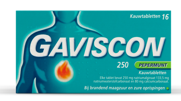 Gaviscon 250 Pepermunt Kauwtabletten