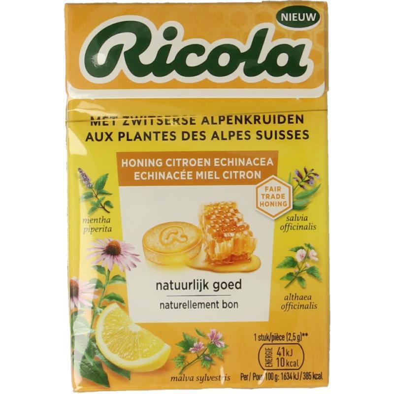 Ricola Kruidenpastilles honing citroen echinacea 20 x 20 x 50 G