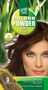 Hennaplus Haarkleuring kleurpoeder 57 dark brown 100g
