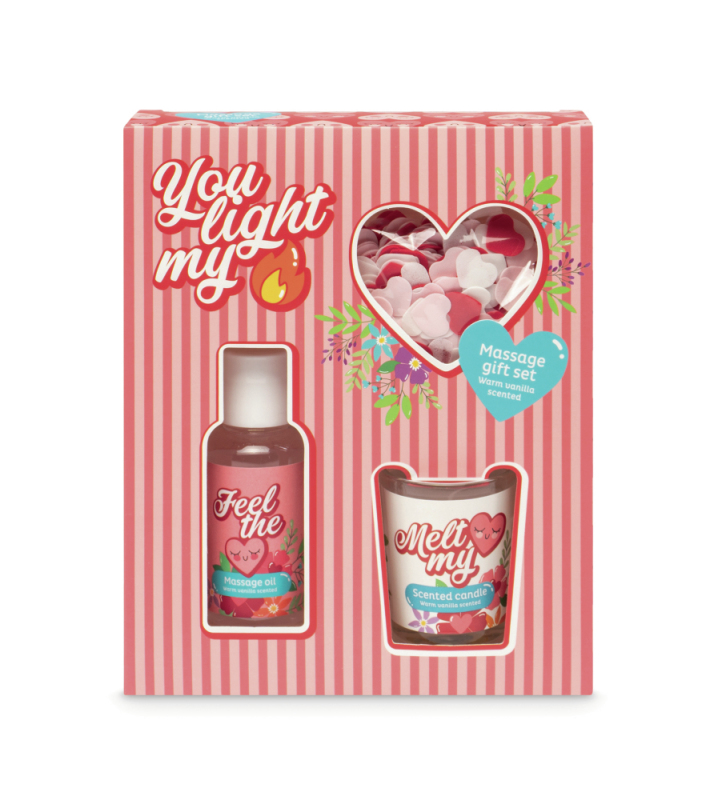 Source Balance Massage olie met kaars geschenkset 1 Set