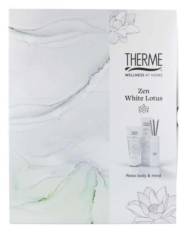 Therme Zen white lotus shower satin+fragrance sticks 1 Stuk