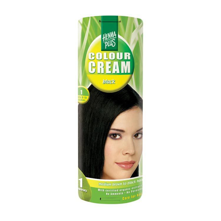Hennaplus Haarkleuring kleurcreme 1.0 black 60ml