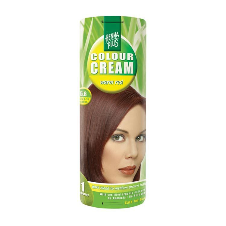 Hennaplus Haarkleuring kleurcreme 5.6 warm red 60ml
