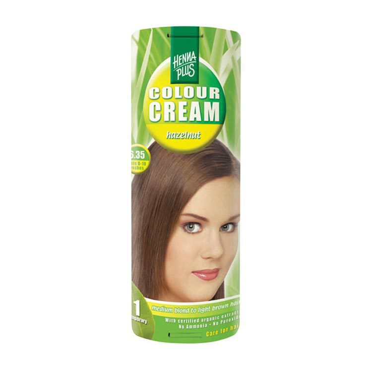 Hennaplus Haarkleuring kleurcreme 6.35 hazelnut 60ml