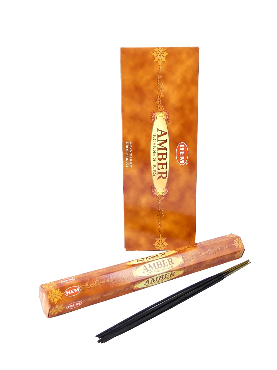 LalaShops HEM Wierook - Amber - Slof / Voordeelbox (6 Pakjes / 120 stokjes)