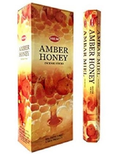 LalaShops HEM Wierook - Amber Honey - Slof / Voordeelbox (6 Pakjes / 120 stokjes)