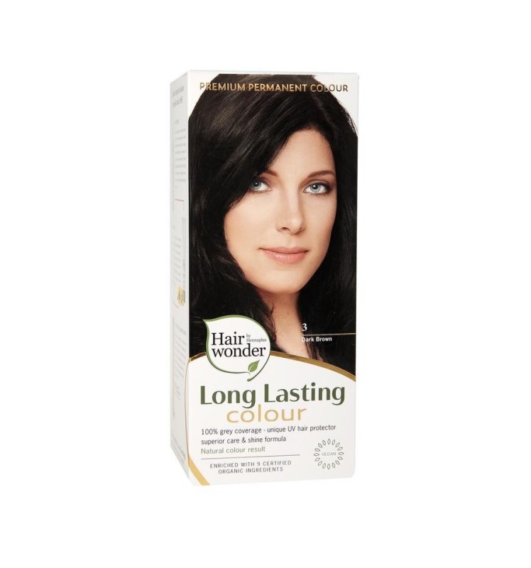 Hennaplus Haarkleuring long lasting colour 3 dark brown 100ml