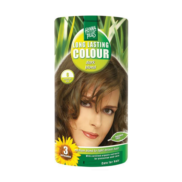 Hennaplus Haarkleuring long lasting colour 6 dark blond 100ml
