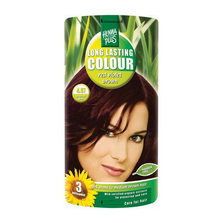 Hennaplus Haarkleuring long lasting colour 4.67 red violet brown 100ml