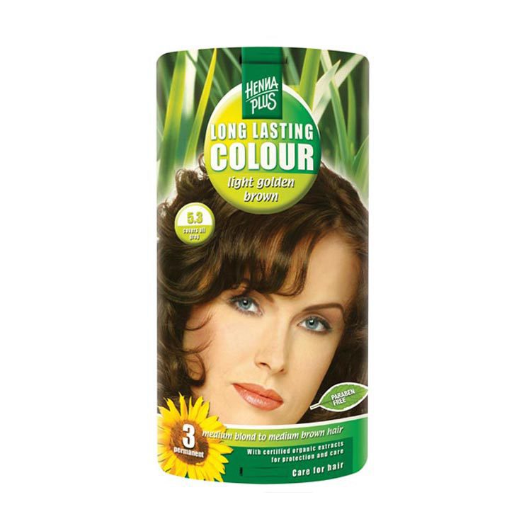 Hennaplus Haarkleuring long lasting colour 5.3 light gold brown 100ml