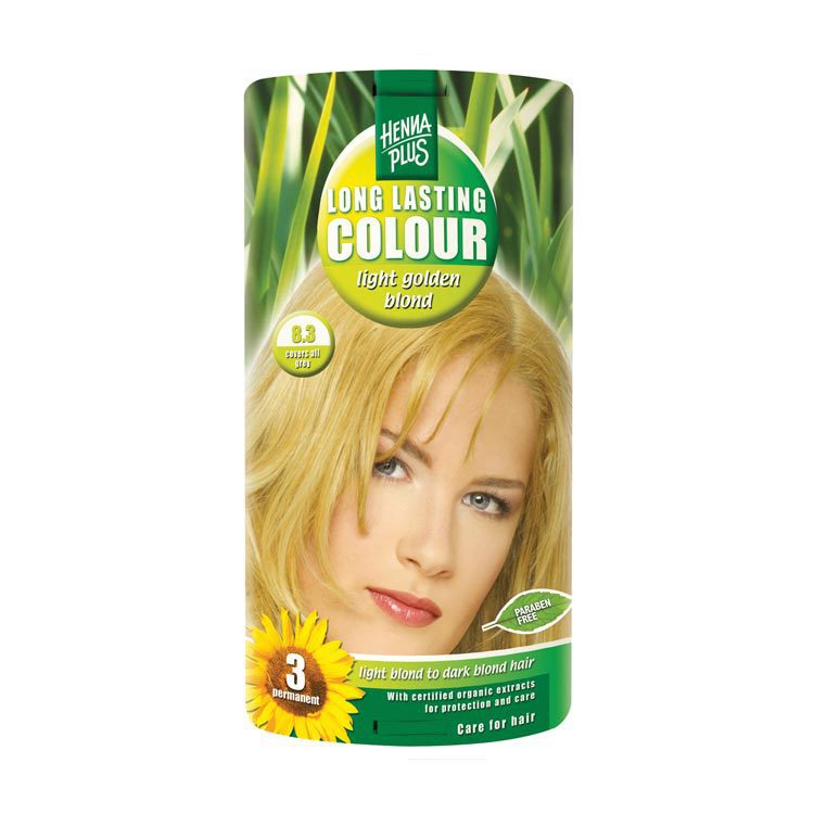Hennaplus Haarkleuring long lasting colour 8.3 light gold blond 100ml