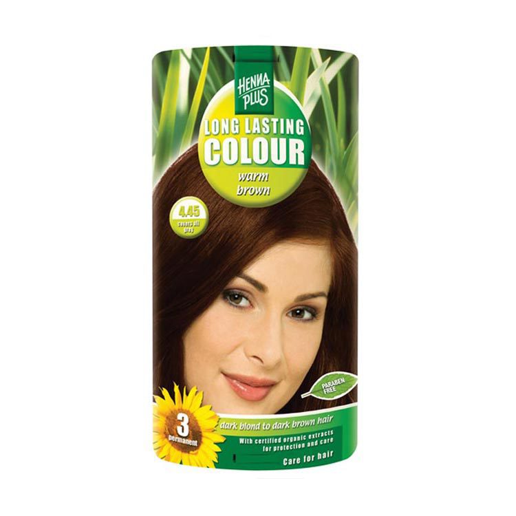 Hennaplus Haarkleuring long lasting colour 4.45 warm brown 100ml