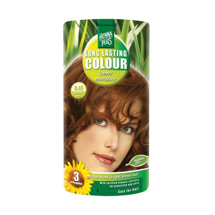 Hennaplus Haarkleuring long lasting colour 6.45 koper mahonie 100ml