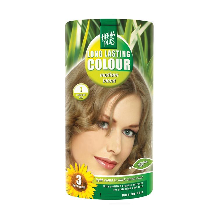 Hennaplus Haarkleuring long lasting colour 7 medium blond 100ml