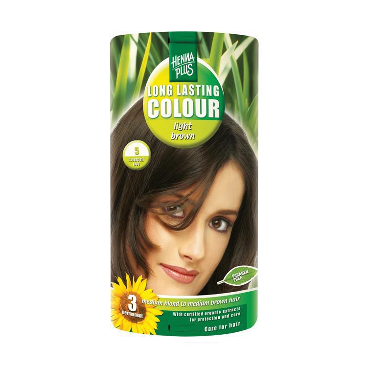 Hennaplus Haarkleuring long lasting colour 5 light brown 100ml