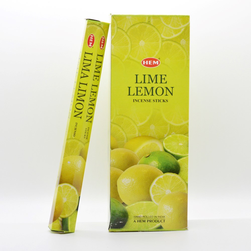 LalaShops HEM Wierook - Lime Lemon - Slof / Voordeelbox (6 Pakjes / 120 stokjes)