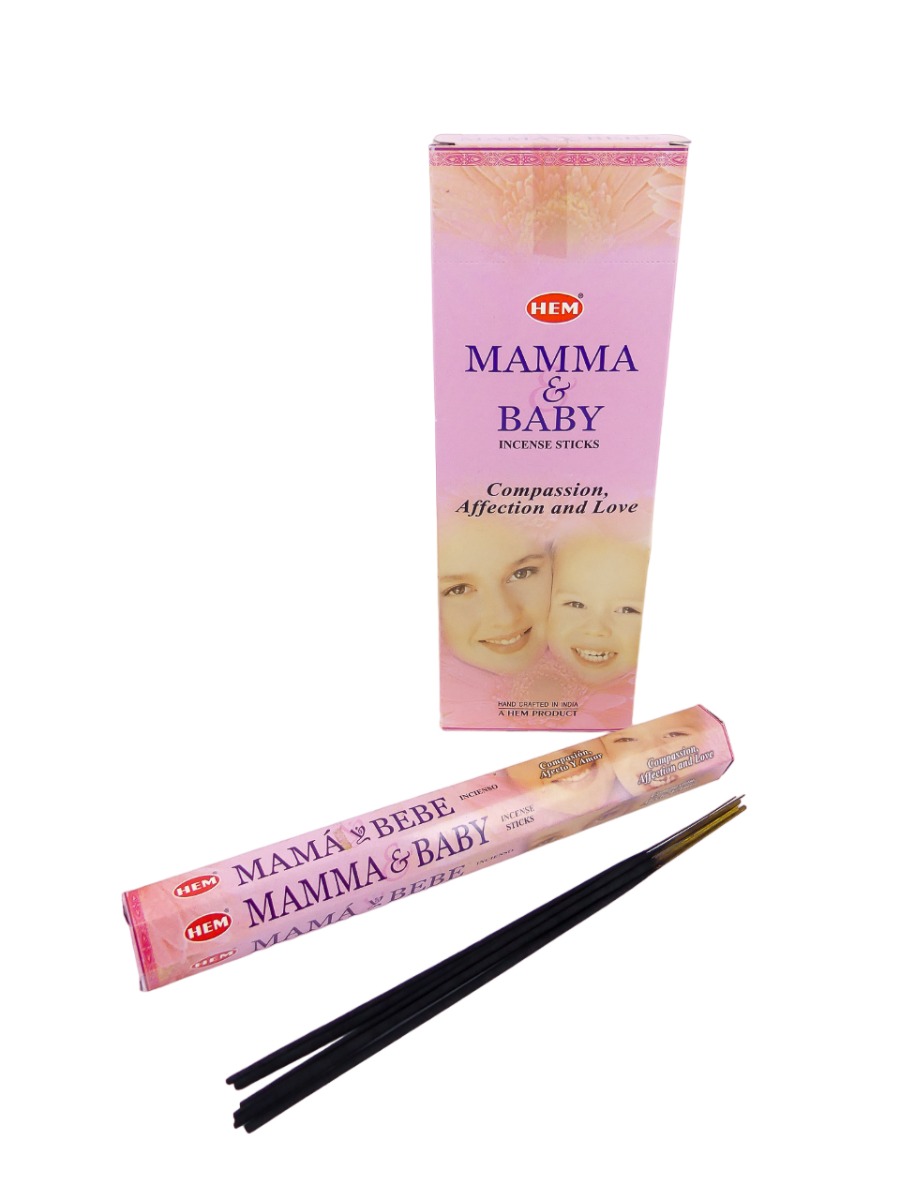 LalaShops HEM Wierook - Mamma & Baby - Slof / Voordeelbox (6 Pakjes / 120 stokjes)