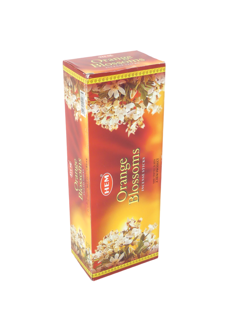 LalaShops HEM Wierook - Orange Blossoms - Slof / Voordeelbox (6 Pakjes / 120 stokjes)