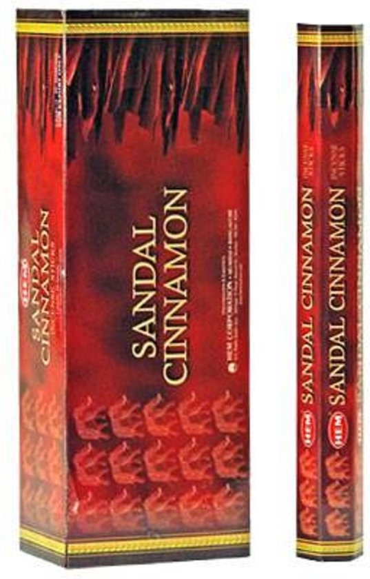 LalaShops HEM Wierook - Sandal Cinnamon - Slof / Voordeelbox (6 Pakjes / 120 stokjes)