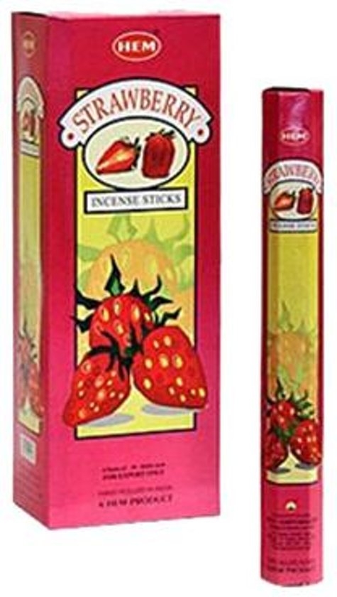 LalaShops HEM Wierook - Strawberry - Slof / Voordeelbox (6 Pakjes / 120 stokjes)
