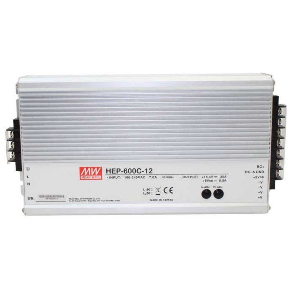 MEAN WELL HEP-600C-12 Loodaccu-lader 12 V Laadstroom (max.) 35 A