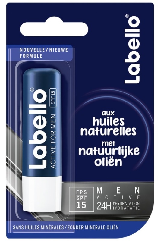 Labello Active for men spf15 in blisterverpakking 4.8g