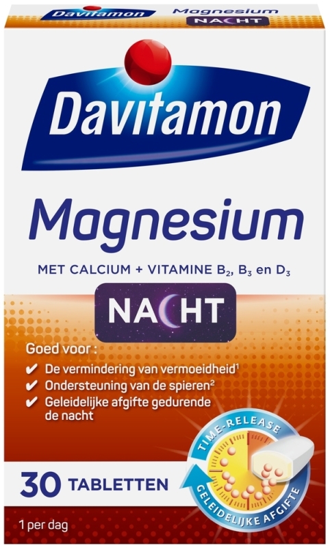 Davitamon Magnesium voor de nacht 30 tabletten