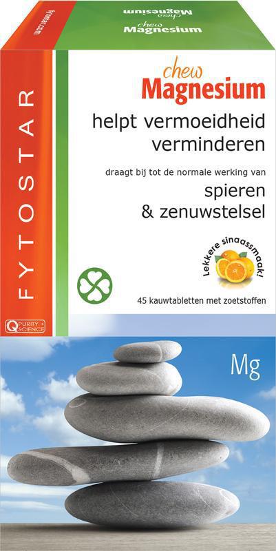 Fytostar Magnesium chew kauwtabletten 45tab