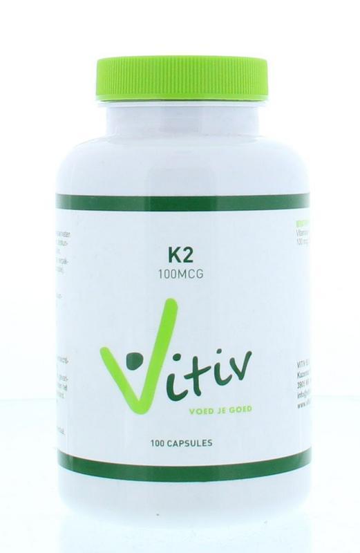 Vitiv Vitamine k2 100 mcg 100 Capsules