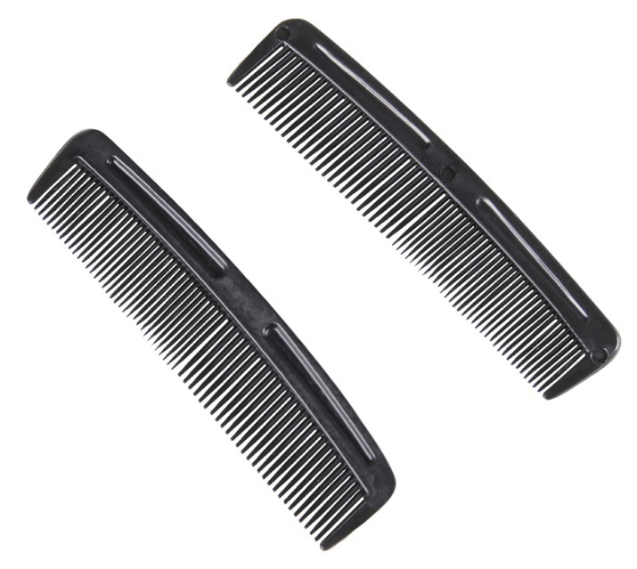 Hair Mode Haarkam zwart 2 stuks