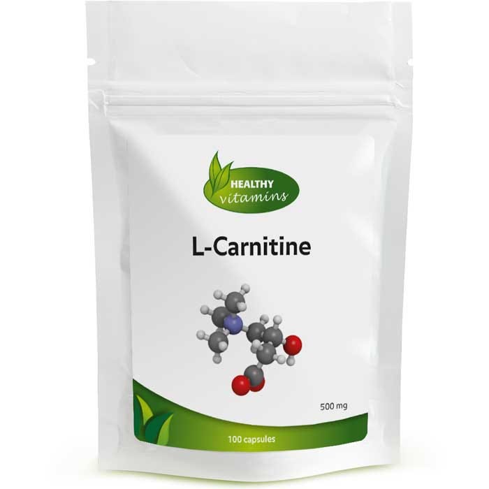 Healthy Vitamins L-Carnitine | 100 capsules | 500 mg | Vitaminesperpost.nl
