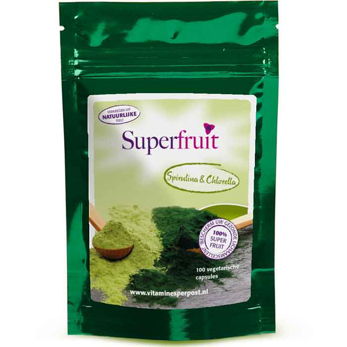 Healthy Vitamins Spirulina & Chlorella | 100 capsules | vitaminesperpost.nl