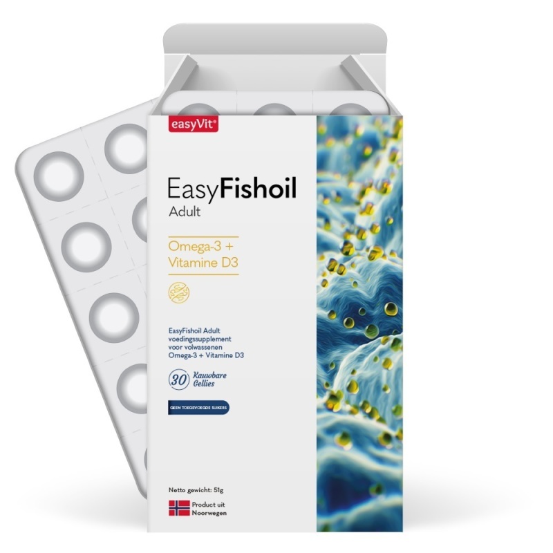 Easyvit pharmaceuticals b.v. Easyfishoil adult 30 Gummies