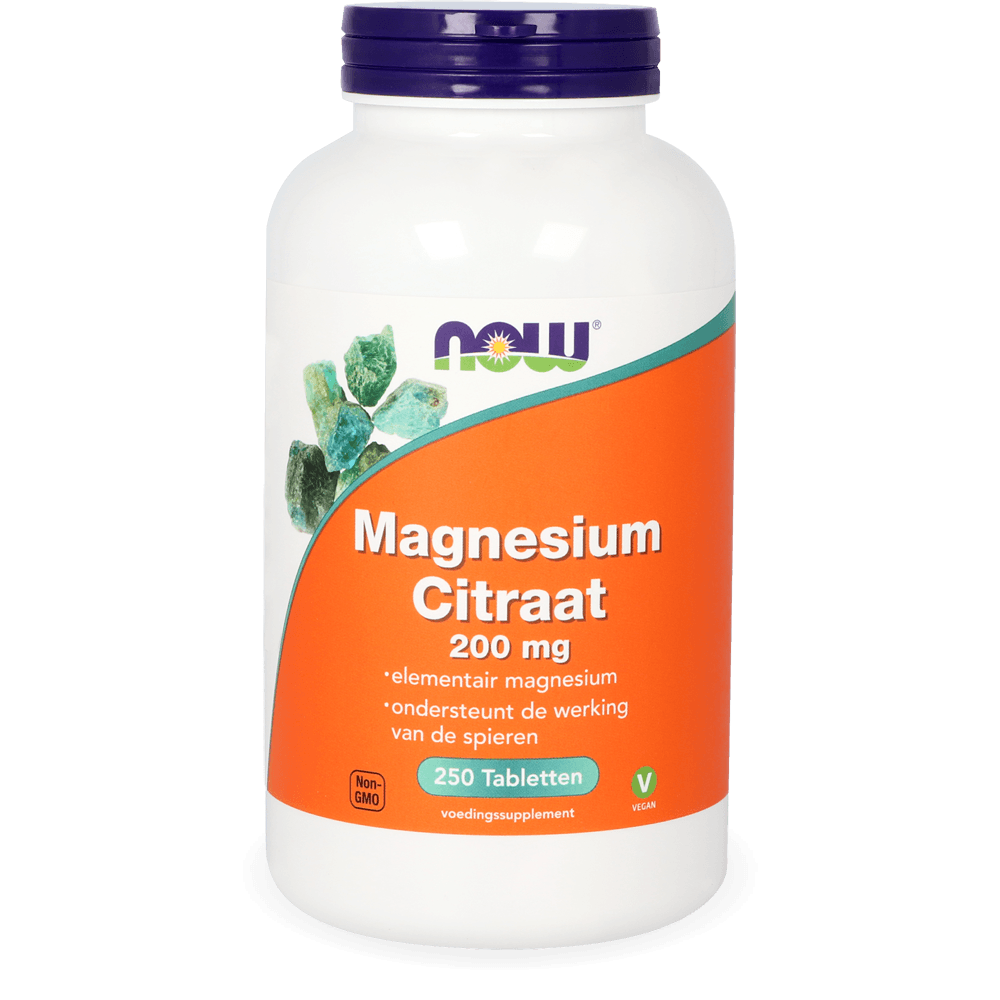 NOW Magnesium Citraat 200mg Tabletten