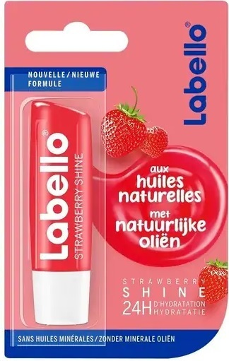 Labello Lipcare - fruity strawberry shine 1 stuk