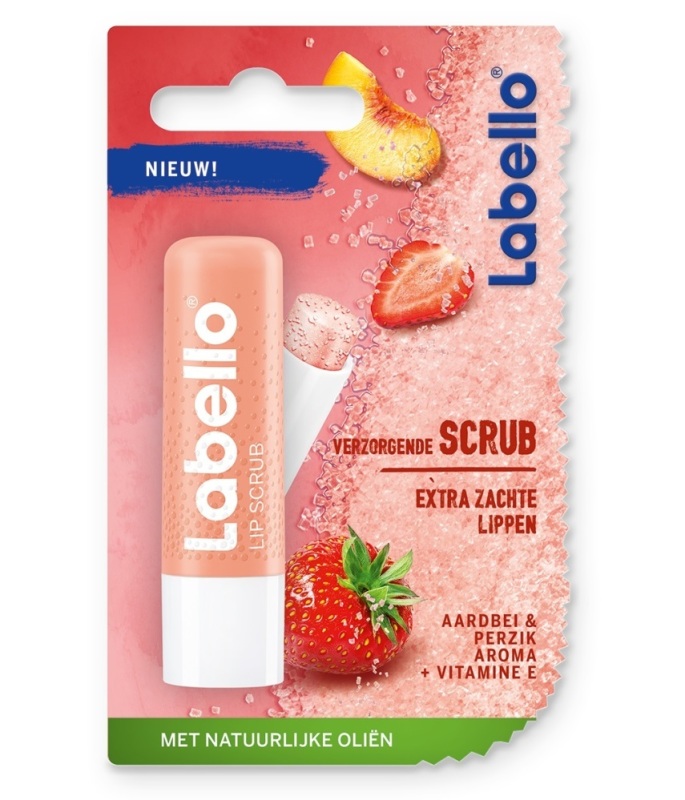 Labello Lipscrub aardbei & perzik 5.5ml