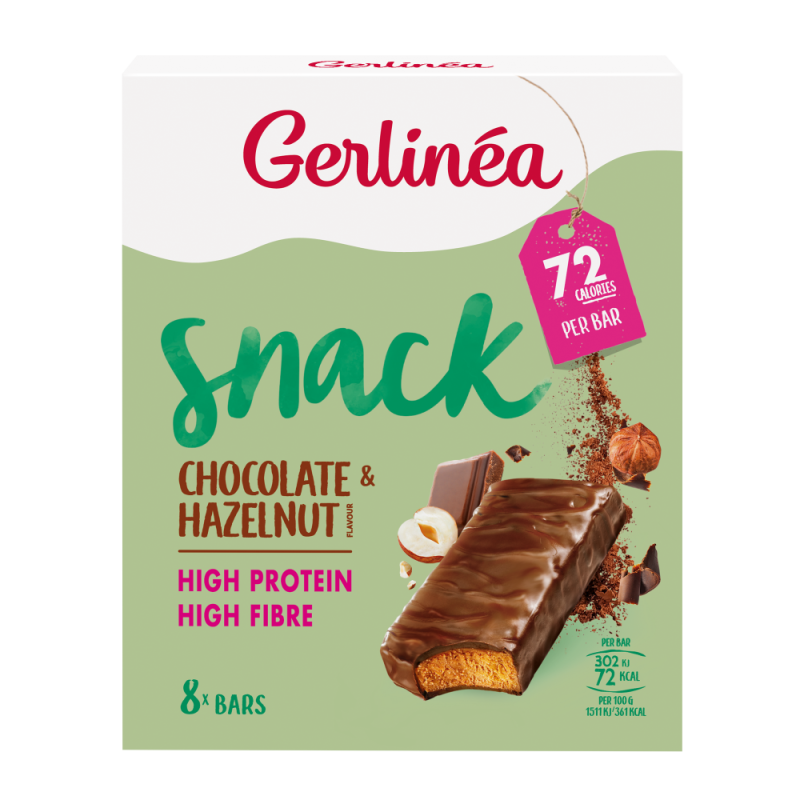 Gerlinea Pauze reep chocolade hazelnoot 8 Stuks