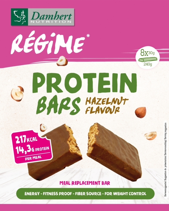 Damhert Afslank proteïnereep chocolade noot 240g
