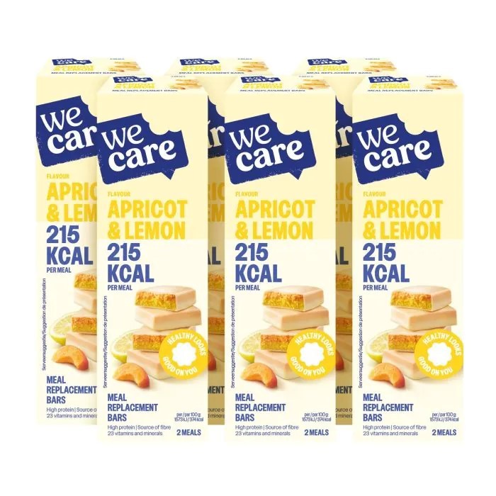 WeCare Meal replacement bars abricot lemon 6x116gr