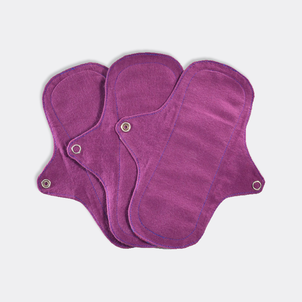 Eco Femme Inlegkruisjes 3-Pack (zonder pul) (Kleur: Vibrant - Donker)