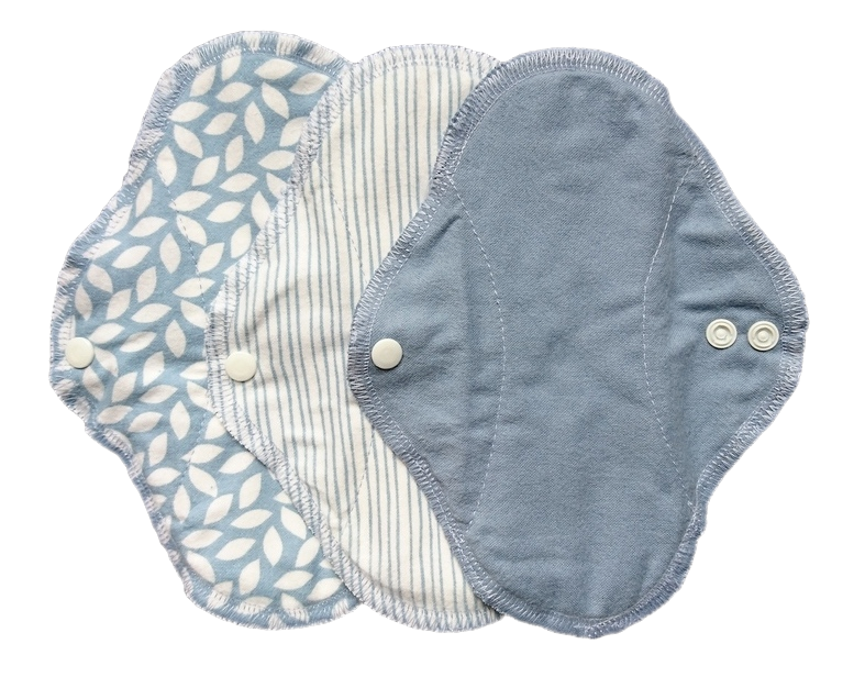 ImseVimse Wasbaar maandverband –  Full Cycle Kit (Design: Denim (blauw))