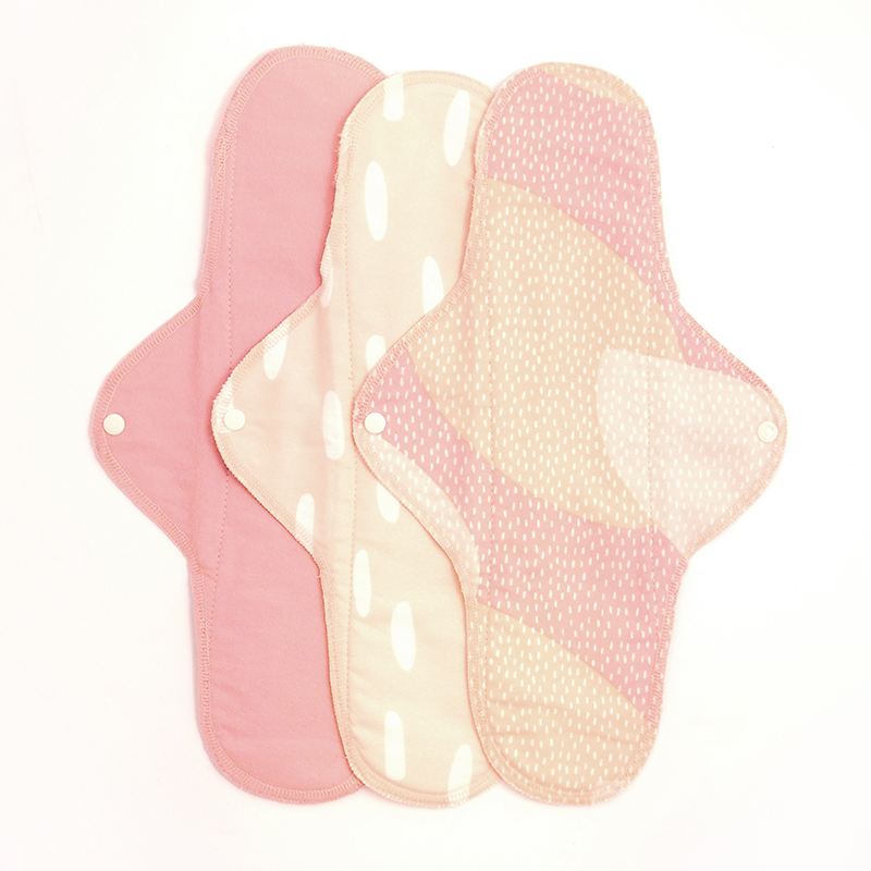 ImseVimse Wasbaar maandverband –  Full Cycle Kit (Design: Pink Sprinkle / Bloesem roze mix)