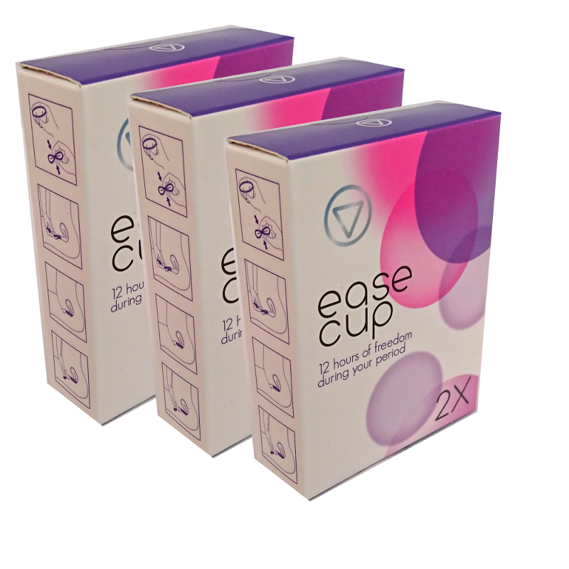 Webvrouw EaseCup 2x - Tot 12 uur vrijheid tijdens je menstruatie! (aantal: 3 x EaseCup 2 pack (6 stuks))
