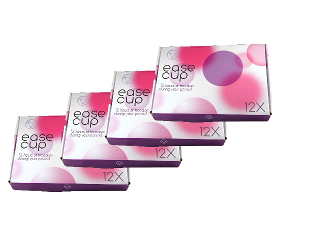 Webvrouw EaseCup 2x - Tot 12 uur vrijheid tijdens je menstruatie! (aantal: 4 x EaseCup 12 pack (48 stuks))