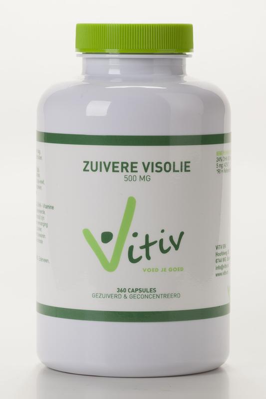 Vitiv Zuivere visolie 500 mg 100 Capsules